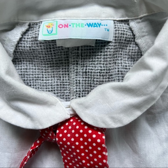 On The Way True VTG Retro School Girl Uniform Shift Midi Oversized Dress EUC 10 - Picture 3 of 4